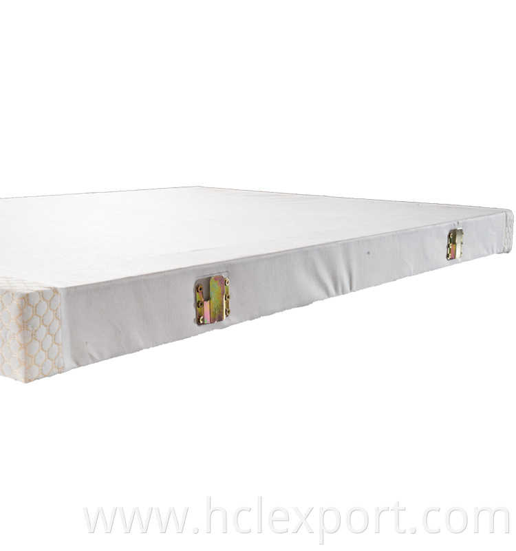 Double folding foldable bed base frame wood